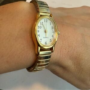 Gold and Silver Quartz Watch